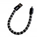 Micro USB Bling Bling Data Sync Charging Bling Bling Beads Bracelet Cable for Samsung HTC LG Android - Black